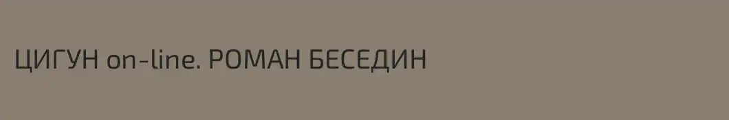 ЦИГУН on-line. РОМАН БЕСЕДИН